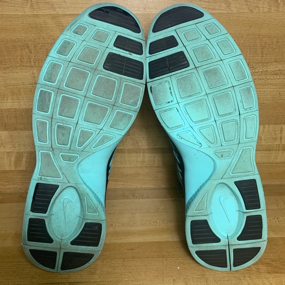 Nike Free Virtuous Black Aqua Green Print QS sz 9 - Picture 7 of 8